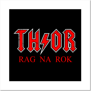 Asgardian Rock God Of Thunder Superhero Rock And Roll Band Posters and Art